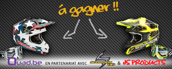 Concours Quad.be, casque + masque cross à gagner !